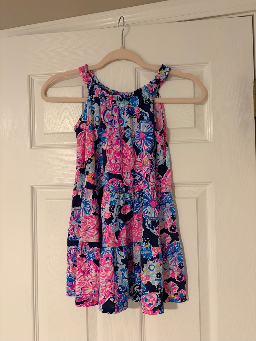 Lilly Pulitzer Mini Loro Dress High Tide Navy In Turtle Amazement